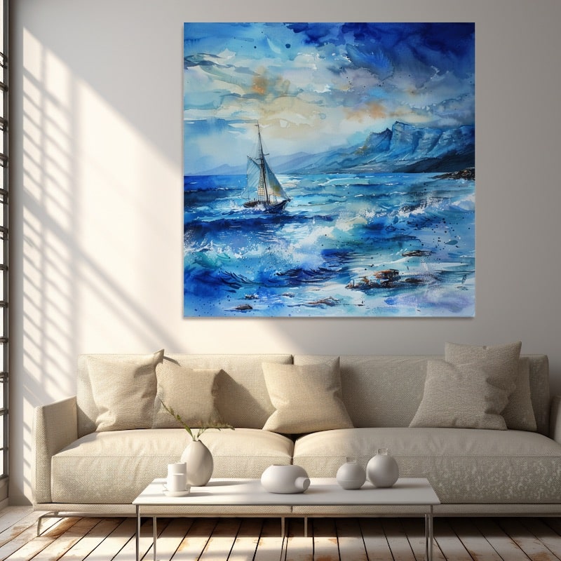 Ship in the Sea Painting