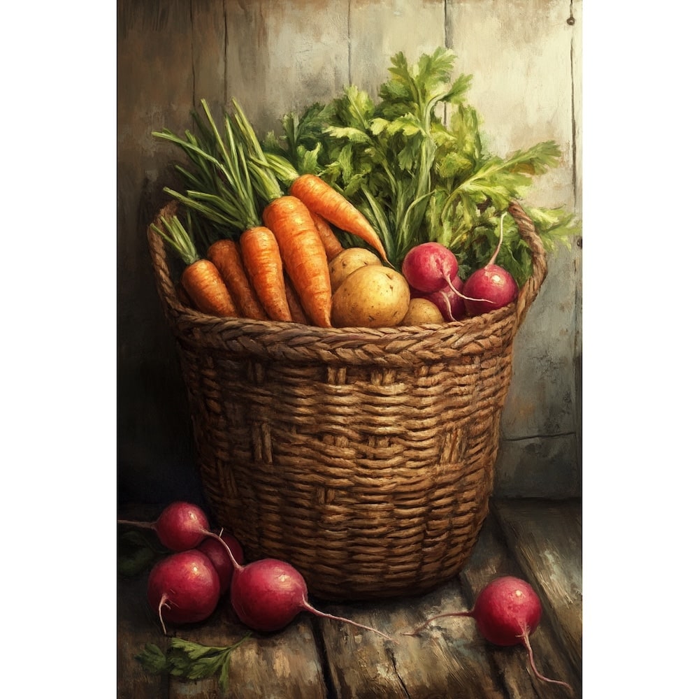 Fruit Basket Canvas on Canvas