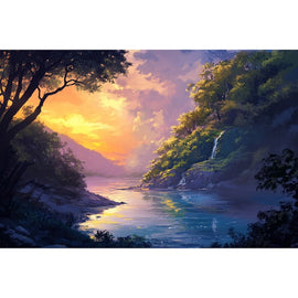 Beautiful Riverside Scenery Canvas