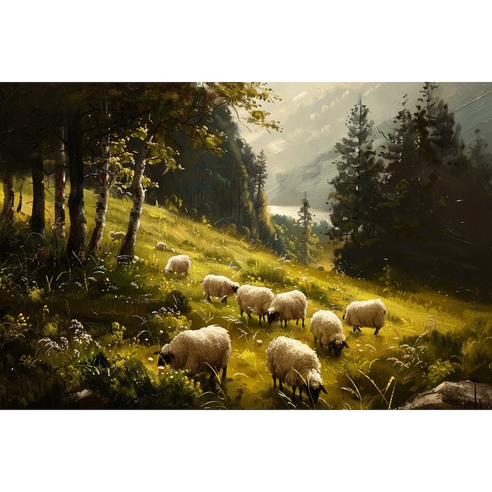 Sheep Oil Canvas