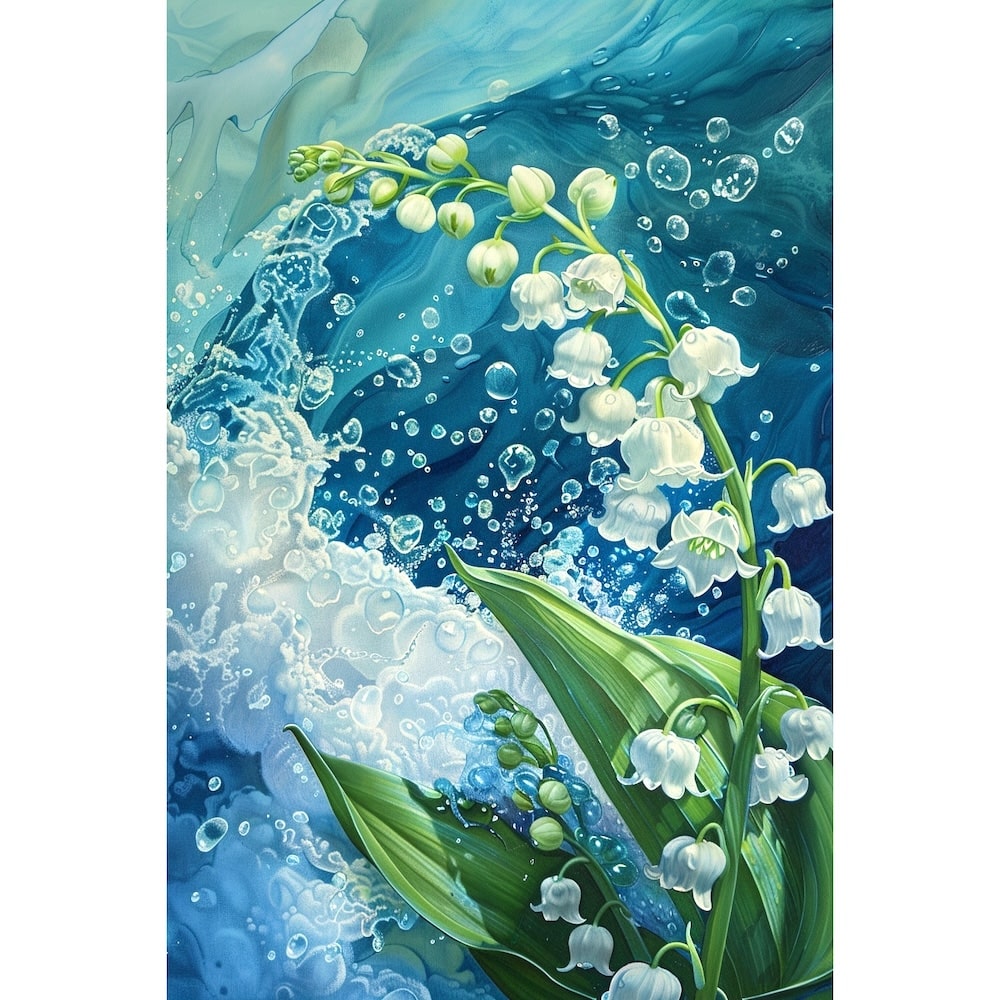 Blue Flower Oil Canvas