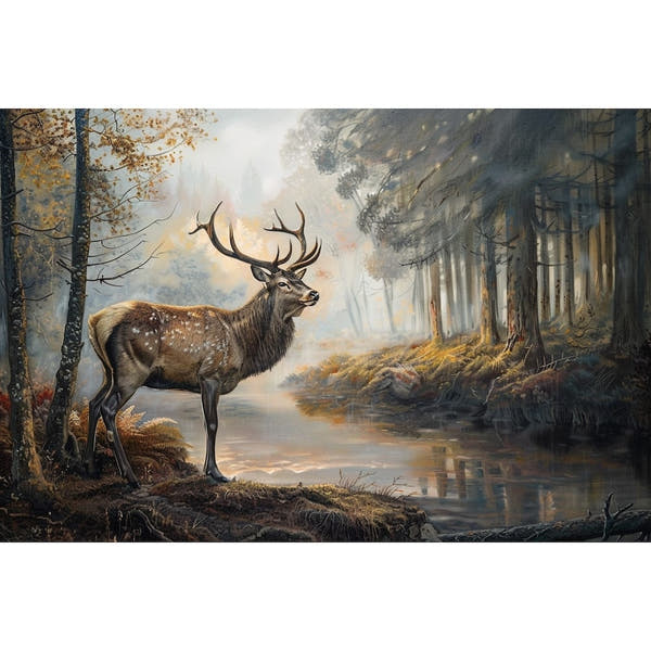 Canvas with Deer