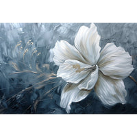 Thumbnail for White Flower Oil Canvas on Canvas