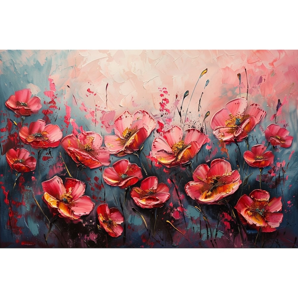 Textured Flower Painting