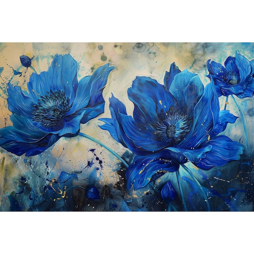 Blue Flowers Canvas