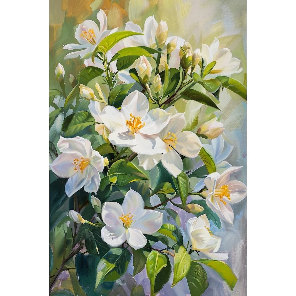 Jasmine Flower Acrylic Canvas