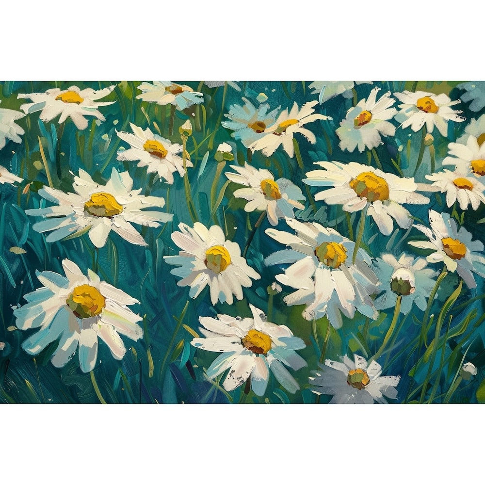 White Daisy Flower Canvas