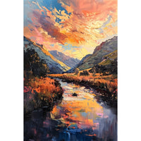 Thumbnail for Colourful Abstract Landscape Canvas