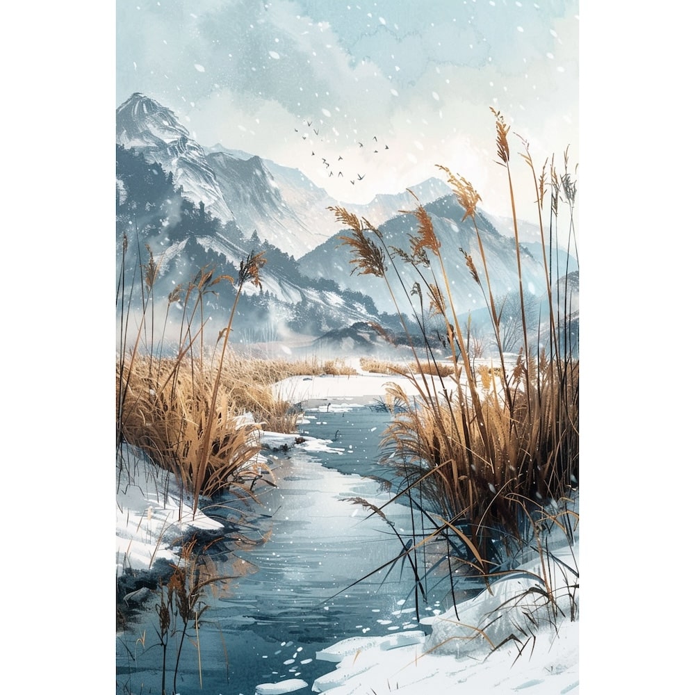 White Landscape Canvas