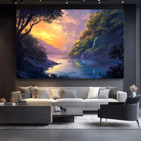 Thumbnail for Beautiful Riverside Scenery Painting