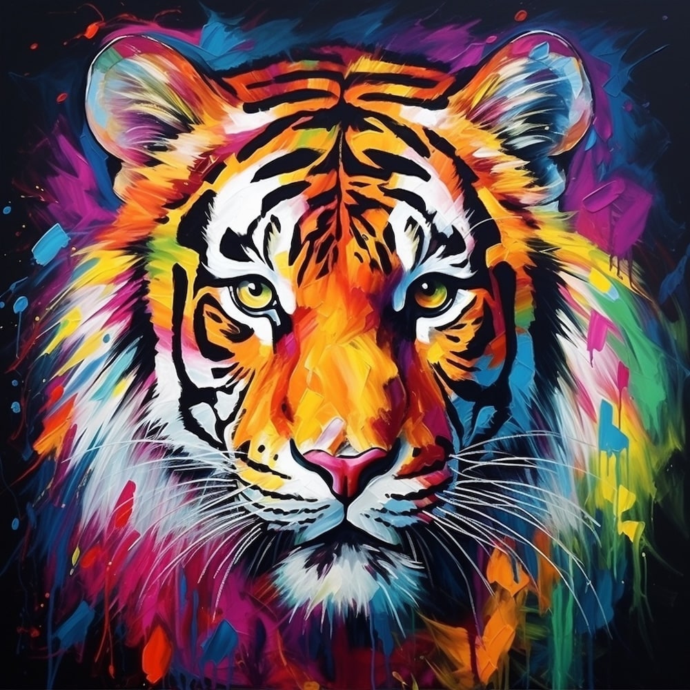 Colourful Tiger Canvas