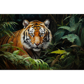 Tiger in Jungle Canvas
