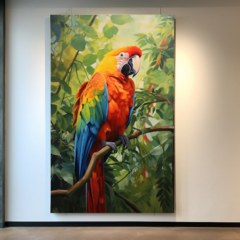 Parrot Oil Painting