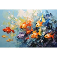 Thumbnail for Fish Abstract Art Canvas