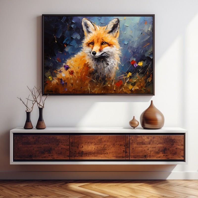 Colorful Fox Painting