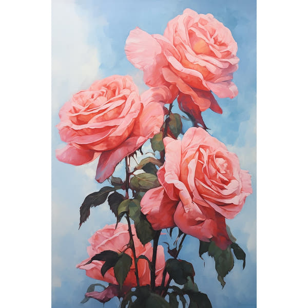 Pink Rose Acrylic Canvas