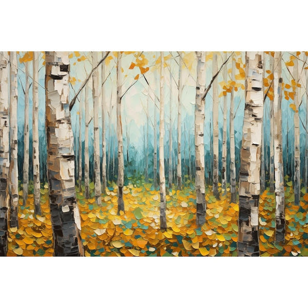 Birch Tree Abstract Canvas