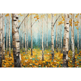 Birch Tree Abstract Canvas