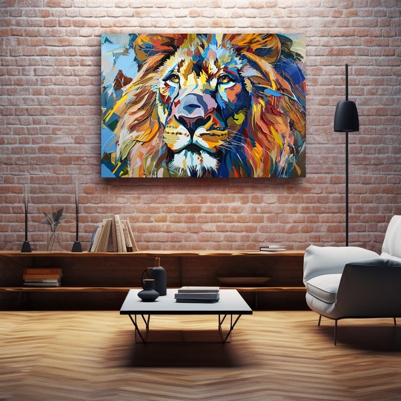 Lion Abstract Painting