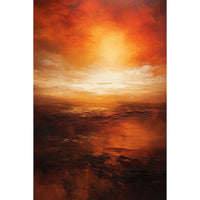 Thumbnail for Sunset Abstract Oil Canvas