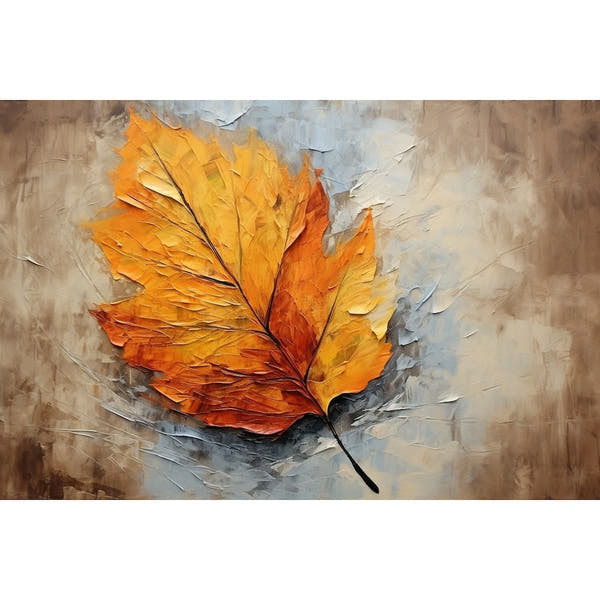 Leaf Art on Painting