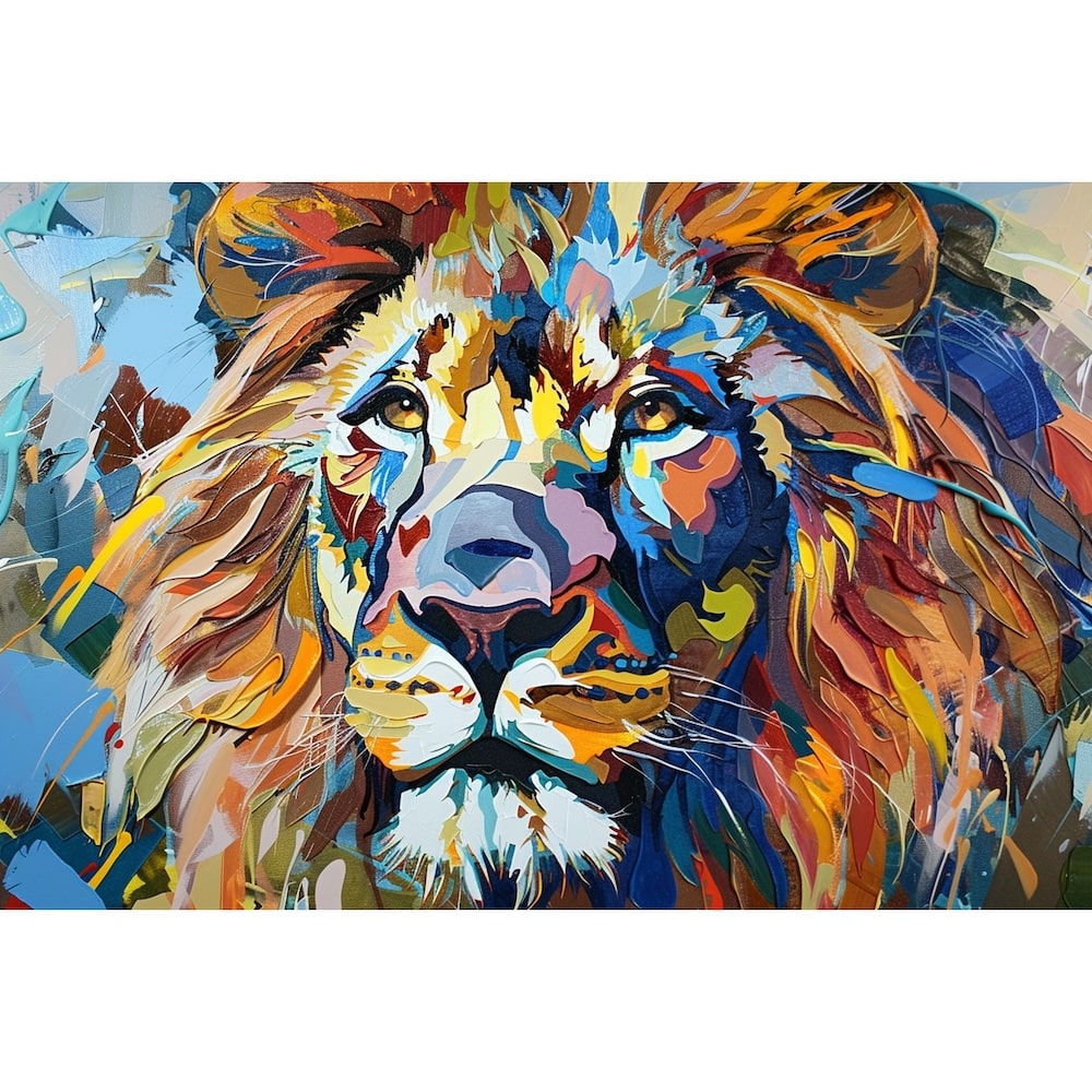 Lion Abstract Canvas