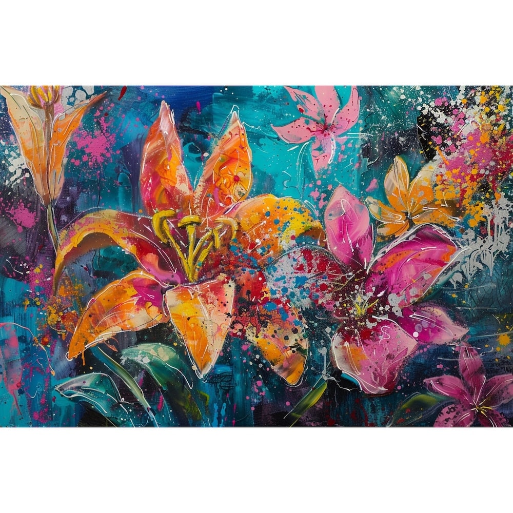 Beautiful Acrylic Flower Canvas