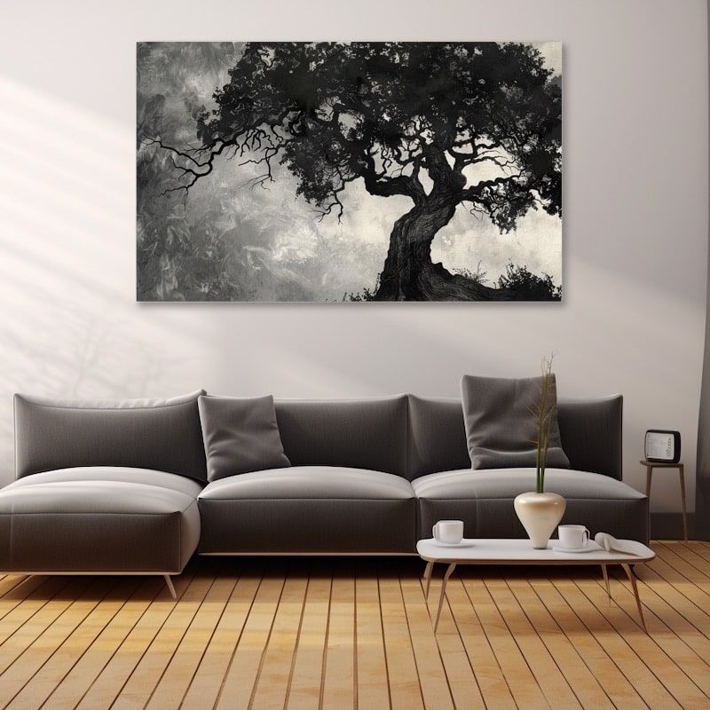 Black and White Tree Canvas