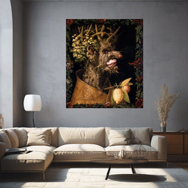 Arcimboldo Winter, an old man's profile formed from a bare winter tree