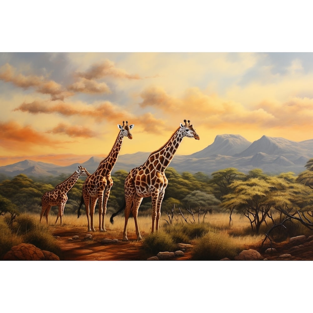 Giraffe Art Painting