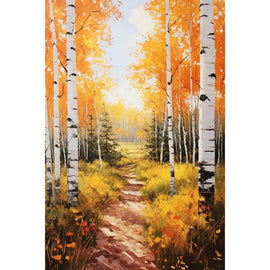 Canvas of Birch Trees in Fall