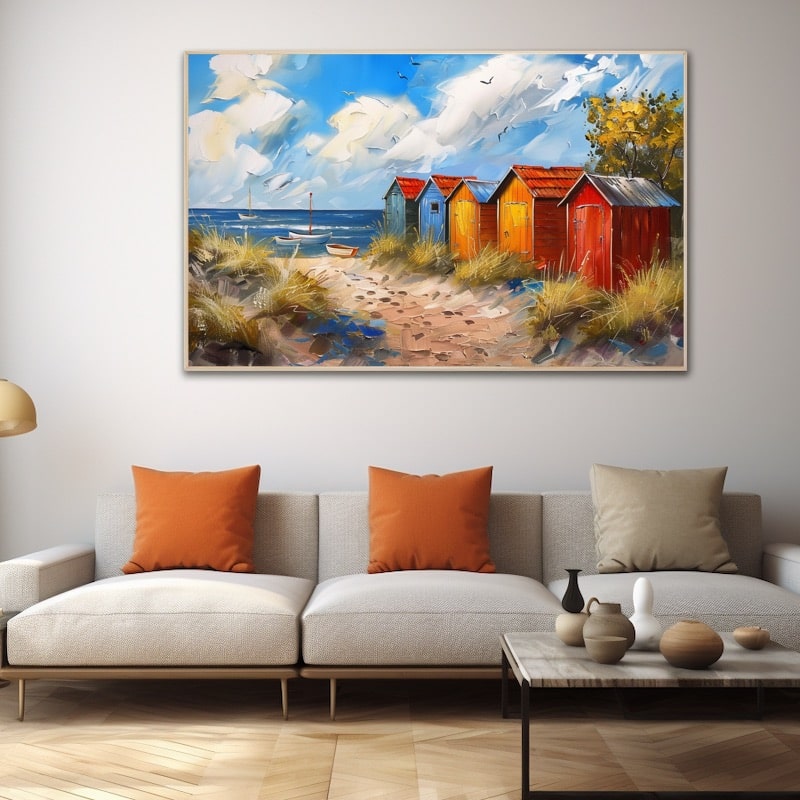 Beach Huts Painting