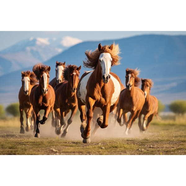 Canvas with Horses