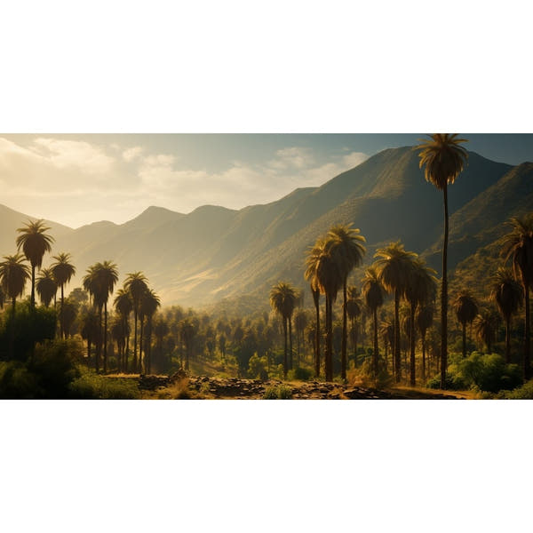 canvas with Palm Trees