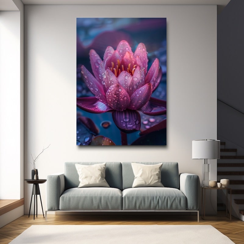 Lotus Flower Painting Image