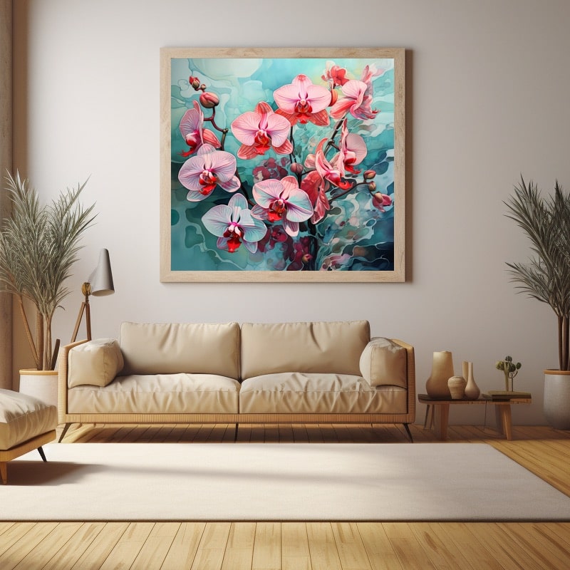 Orchid Flower Oil Painting