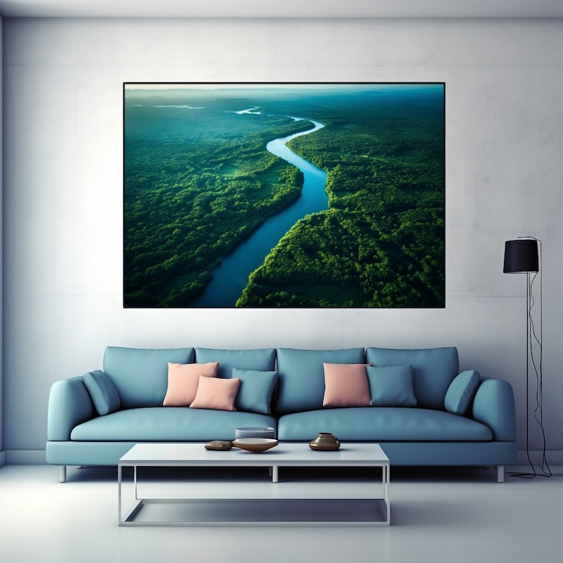 Forest and River Painting