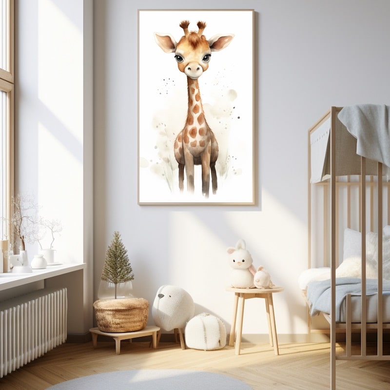 Painting with Baby Giraffe