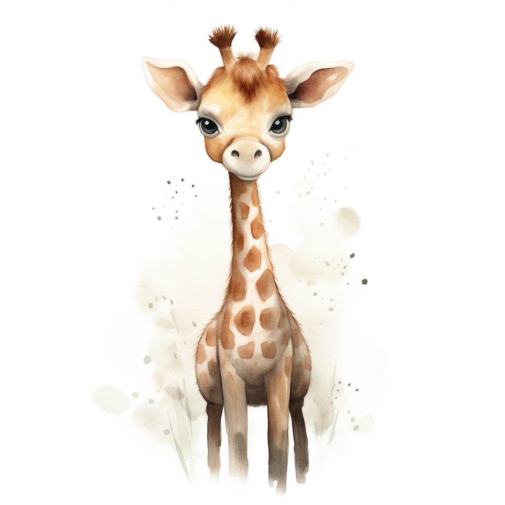 Canvas with Baby Giraffe