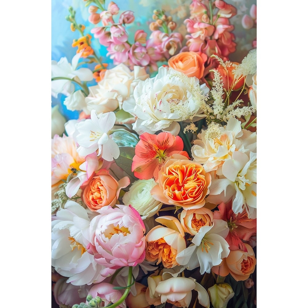 Painting Wall Art with Flowers
