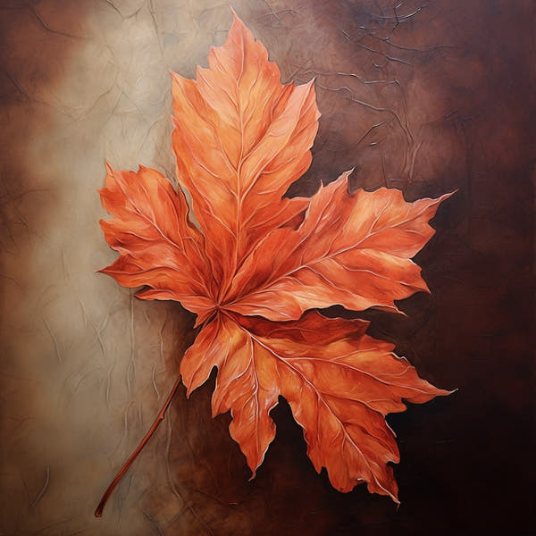 Large Leaf Canvas
