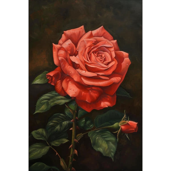 Red Rose Acrylic Canvas