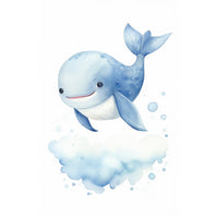 Thumbnail for Whale Watercolor Canvas