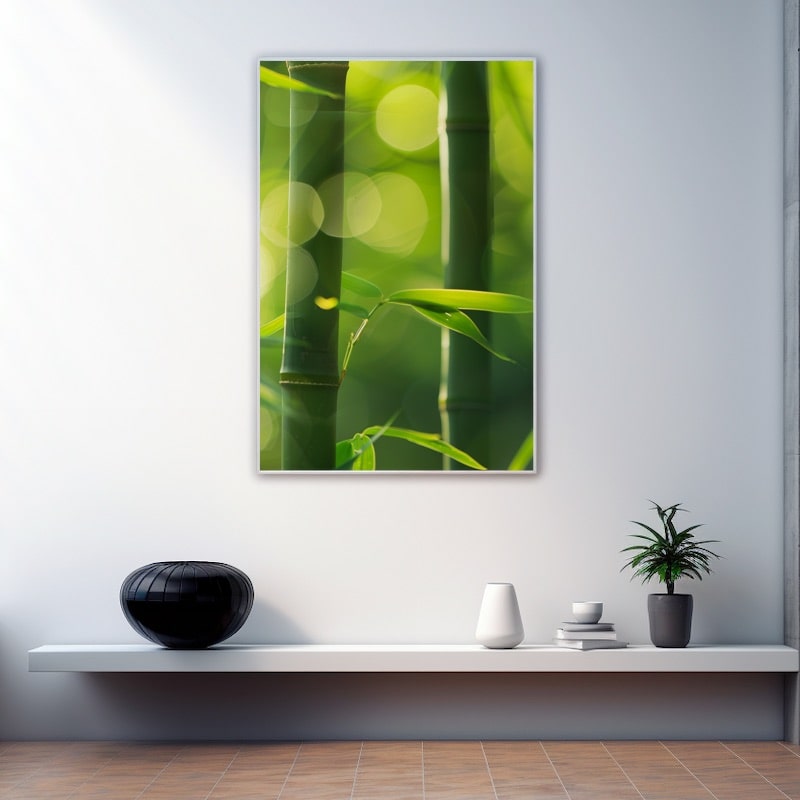 Green Bamboo Painting