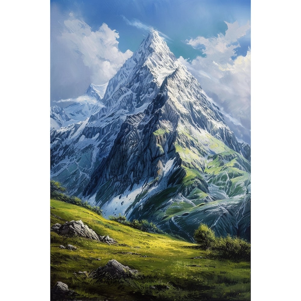 Painting Canvas of Mountains