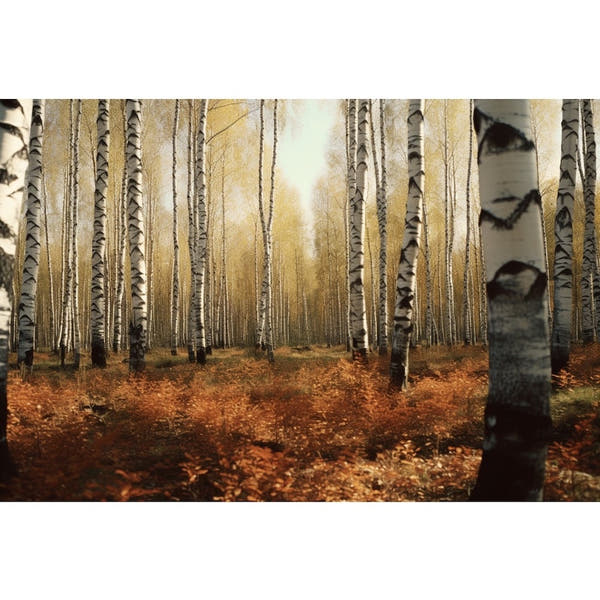 Canvas of Birch Trees in Autumn