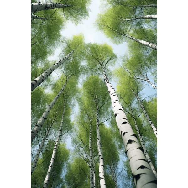 Canvas with Birch Trees