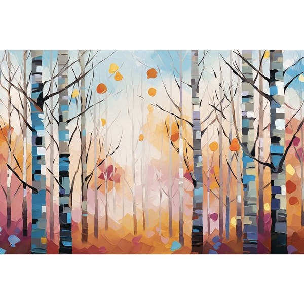 Art Birch Trees Canvas