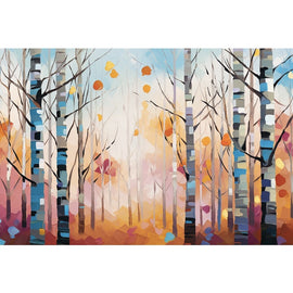 Art Birch Trees Canvas