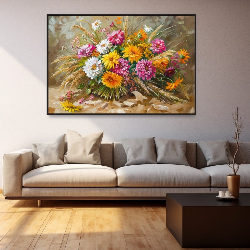 Flower Meadow Acrylic Painting
